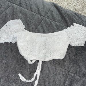 White, Medium,Shein,Lace